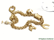 Pawnitems, Bracelet, "x-link" with charms, in auction: Pawn – Tuesday 23 December 2008