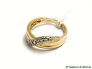 Pawnitems, Ring, with diamonds 1xca.0,03 4xca.0,02 4xca.0,01ct 18K Ø15½ 3g, in auction: Pawn – Tuesday 23 December 2008
