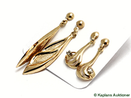 Pawnitems, Earrings, 2 pair 18K 2,6g, in auction: Pawn – Tuesday 23 December 2008