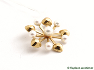 Pawnitems, Brooch, with pearls 18K 5,4g, in auction: Pawn – Tuesday 10 February 2009