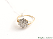 Pawnitems, Ring, 18K with diamonds 19xca0,01ct Ø17 1/4 2,3, in auction: Pawn – Tuesday 10 February 2009