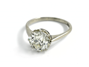 Jewellery, SINGLE-STONE RING, 18K white gold, in auction: Exclusive – Saturday 21 March 2009