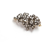 Jewellery, BROOCH, 14K guld/silver, in auction: Exclusive – Saturday 21 March 2009