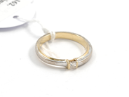 Pawnitems, Ring, 18K with diamond approx 0,16 ct small damage SIZE 19 4,6, in auction: Pawn – Tuesday 11 August 2009