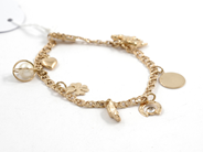 Pawnitems, Bracelet, Bismarck 18K with charms 19 cm 11,2 g, in auction: Pawn – Tuesday 11 August 2009