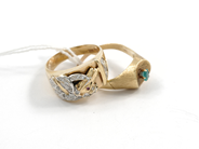 Pawnitems, 2 Rings, 18K skeva 12,2g, in auction: Pawn – Tuesday 11 August 2009