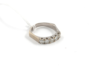 Pawnitems, Ring, 18K white gold with diamonds 2xca0,16, in auction: Pawn – Tuesday 11 August 2009