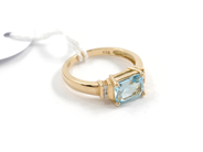 Pawnitems, Ring, 18K with blue stone Ø16¾ 3,4g, in auction: Pawn – Tuesday 11 August 2009