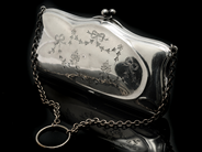 Silverware, BAG, silver with engraved flower pattern, in auction: Classic – Saturday 27 February 2010