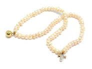 Jewellery, BRACELET, with Keshipärlor 2 rader,18K goldclasp oriental Persiska viken, in auction: Classic – Saturday 27 February 2010