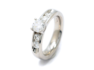 Jewellery - RING, 18K white gold with brilliant-cut diamond 0,70 ct - View 1