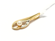 Pawnitems, Pendant, with pearl and 1 small diamond 18K 1,9g, in auction: Pawn – Tuesday 14 September 2010