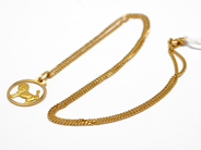 Pawnitems, Necklace, 18K "curb" 58cm with Pendant "Lejon" 8,8g, in auction: Pawn – Tuesday 16 November 2010