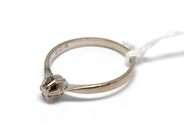 Pawnitems, Ring, 18K white gold with diamond 1x 0,04ct Ø17 1,9g, in auction: Pawn – Tuesday 16 November 2010