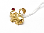 Pawnitems, Pendant, 18K elephant with red stone 1,6g, in auction: Pawn – Tuesday 16 November 2010