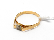 Pawnitems, Ring, 18K double-dyed with diamond 1x approx 0,01ct Ø17½ 1,5g, in auction: Pawn – Tuesday 16 November 2010