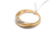 Pawnitems, Ring, 18K with white stones Ø18 2,9g, in auction: Pawn – Tuesday 16 November 2010