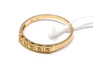 Pawnitems, Ring, with diamonds 5xca.0,01ct 18K Ø17¾ 1,6g, in auction: Pawn – Tuesday 16 November 2010