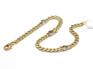 Pawnitems, Bracelet, "curb" with diamonds 3xca.0,03ct 14K 20cm 10,8g, in auction: Pawn – Tuesday 16 November 2010