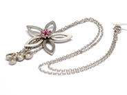Pawnitems, Neck jewllery, white gold with stones, in auction: Pawn – Tuesday 16 November 2010