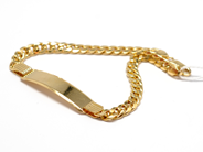 Pawnitems, Bracelet, hollow "curb" with flat, in auction: Pawn – Tuesday 16 November 2010