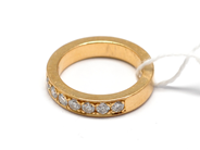 Pawnitems, Ring, with diamonds 7xca.0,07ct 18K Ø16¼ 7,5g, in auction: Pawn – Tuesday 16 November 2010