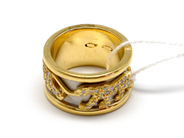 Pawnitems, Ring, double-dyed with diamonds 78xca.0,005ct, in auction: Pawn – Tuesday 16 November 2010