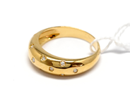 Pawnitems, Ring, with diamonds 13xca.0,01ct 18K Ø18 4,2g, in auction: Pawn – Tuesday 16 November 2010