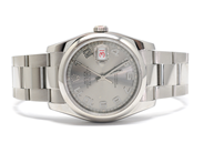 Pawnitems, Men´s wristwatch, Rolex OP Datejust automat steel sapphire crystal date and Oysterbracelet in steel with foldingclasp approx 19cm with case, in auction: Pawn – Tuesday 16 November 2010