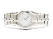 Pawnitems, Ladie´s wristwatch, Tag Heuer After Ego steel quartz pärlemortavla integreradlänk in steel with foldingclasp 15cm Snr: HT0446 Refnr: WP131C with certifikat-02 and case (scratches in bracelet and on case), in auction: Pawn – Tuesday 16 November 2010