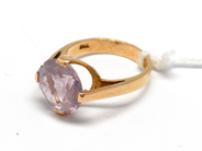 Pawnitems, Ring, with pink stone, in auction: Pawn – Tuesday 16 November 2010