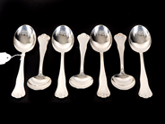 Pawnitems, Spoons, 7 Bordskedar model Symphony 185mm in silver, in auction: Pawn – Tuesday 16 November 2010