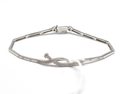 Pawnitems, Bracelet, white gold with white stones 18K 17cm 8,1g, in auction: Pawn – Tuesday 16 November 2010