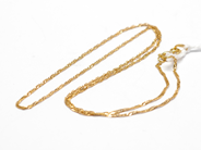 Pawnitems, Necklace, turned "curb" 18K 40cm 1,1g, in auction: Pawn – Tuesday 16 November 2010