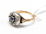 Pawnitems, Ring, with blue and white stones, in auction: Pawn – Tuesday 16 November 2010