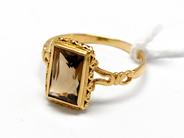 Pawnitems, Ring, with brown stone 18K Ø18 1/4. 2,9g, in auction: Pawn – Tuesday 16 November 2010