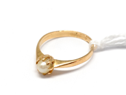 Pawnitems, Ring, with pearl 18K Ø16. 1,8g, in auction: Pawn – Tuesday 16 November 2010