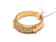 Pawnitems, Ring, engraved with diamonds 13 x approx 0,02ct 18K Ø17. 5,3g, in auction: Pawn – Tuesday 16 November 2010