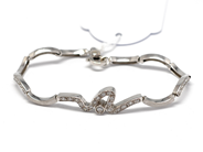 Pawnitems, Bracelet, in white gold with white stones 18K 16,5cm 12,6g, in auction: Pawn – Tuesday 16 November 2010