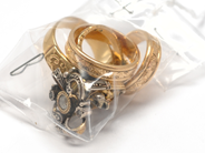Pawnitems, Lot of gold, engraved/damaged with diamonds 2 x approx 0,16ct, in auction: Pawn – Tuesday 16 November 2010