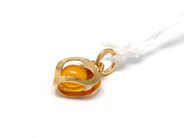 Pawnitems, Pendant, heart with orange stone 18K 0,5g, in auction: Pawn – Tuesday 16 November 2010
