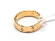 Pawnitems, Plain Ring, engraved with diamonds 3 x approx 0,03ct 18K Ø16. 5,1g, in auction: Pawn – Tuesday 16 November 2010