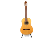 Pawnitems, Acustic guitar, Bjerton B20 nylonsträngad serienr:1020455 decoration at ljudhål repaired in soft case, in auction: Pawn – Tuesday 16 November 2010