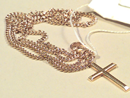 Pawnitems, 1 HALSKEDJA with cross, "curb", in auction: Pawn – Saturday 24 January 1998