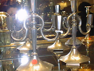 Pawnitems, 1 PAIR CANDLESTICKS, pewter., in auction: Pawn – Saturday 24 January 1998