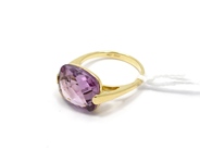 Pawnitems, Ring, with purple stone 18K Ø17 1/4  5,5g, in auction: Pawn – Tuesday 15 March 2011