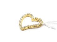 Pawnitems, Pendant, Heart with diamonds 35x approx 0,015ct 18K 2,7g, in auction: Pawn – Tuesday 15 March 2011