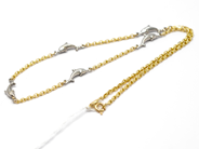Pawnitems, Neck jewllery, Anchor with dolphins in gult/vitt gold 18K 43cm 9,7g, in auction: Pawn – Tuesday 15 March 2011