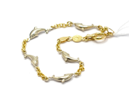 Pawnitems, Bracelet, "loop-in-loop-link" with dolphins, in auction: Pawn – Tuesday 15 March 2011