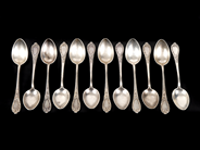 Silverware, SPOONS, 12 st, in auction: Classic – Saturday 28 May 2011